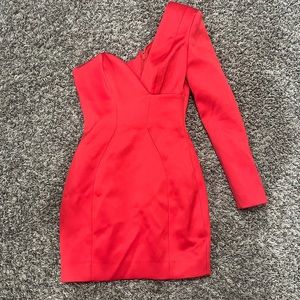 HOUSE OF CB red one shoulder dress